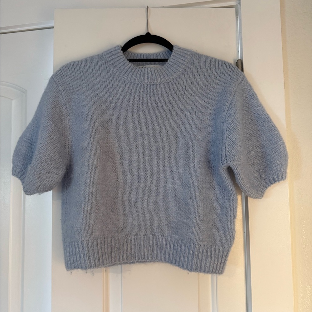 Zara Light Blue Knit Sweater
